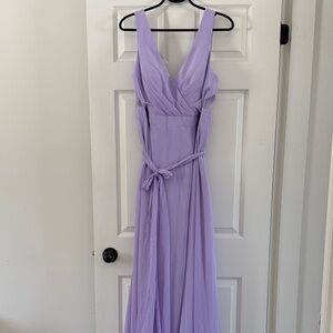Azazie Lavender Maxi Dress with V-Neck
